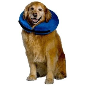 NWT DogMx Inflatable dog collar blue size large
